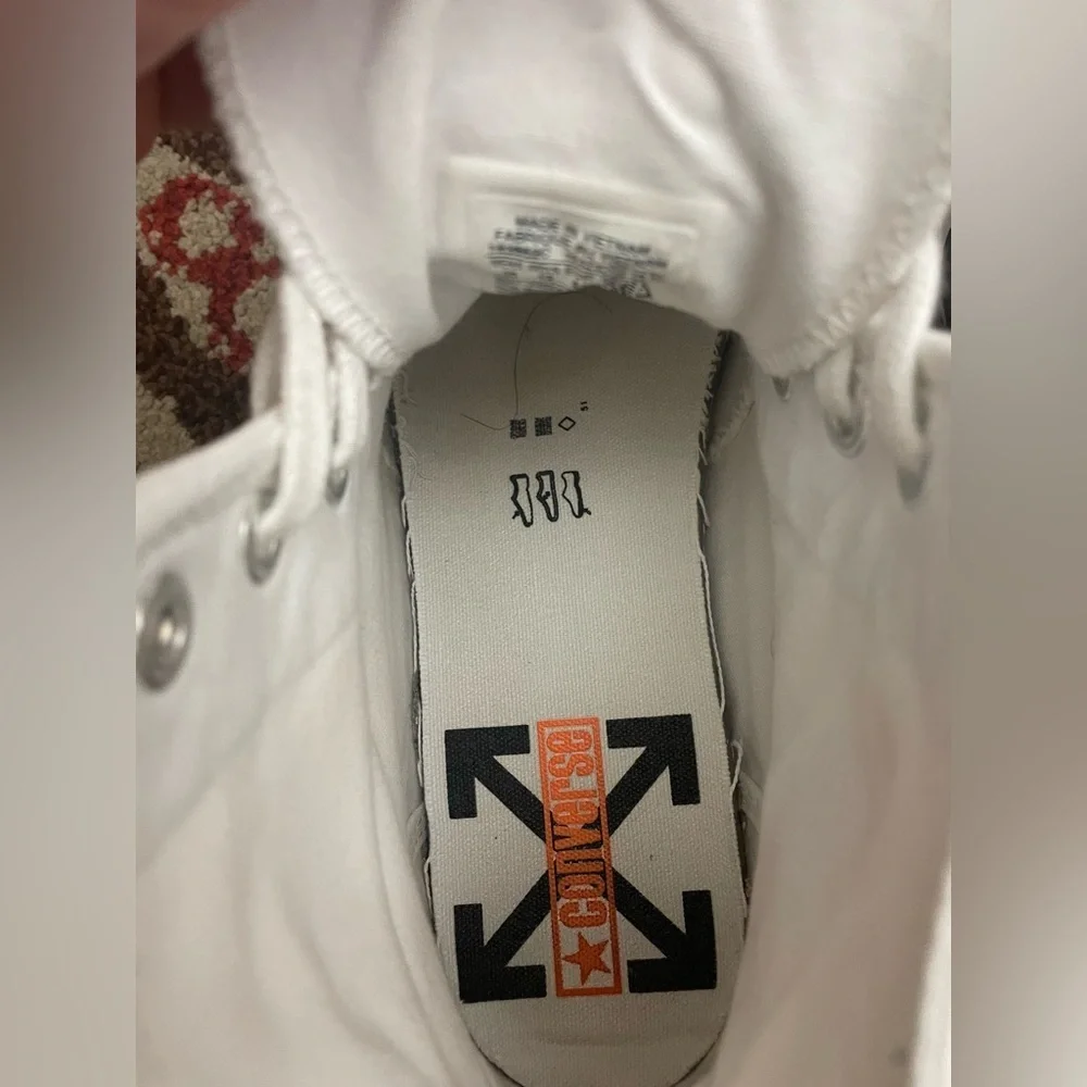 2018 Converse Chuck Taylor All Star 70 Hi Off-White  US Men’s size 10 - Picture 8 of 9